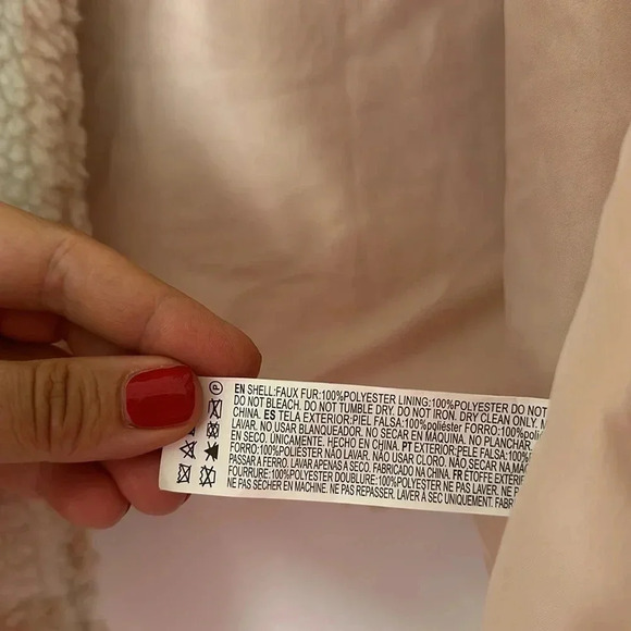 NWT Forever 21 Faux Fur Plaid Jacket Dusty Pink/Cream Plus Sz 2X - Picture 10 of 11